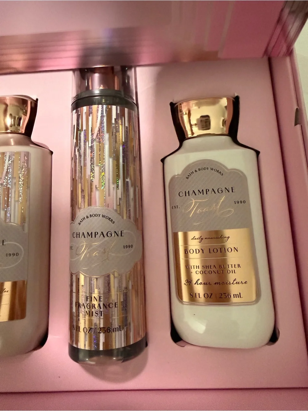 Bath & Body Works Pink Cheers To You Holiday Body Care Gift Set